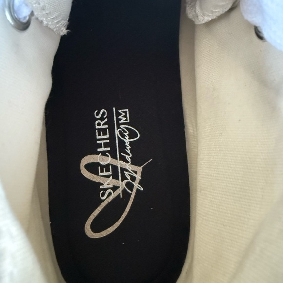 Skechers White High-Top Sneakers with Multicolor Accents - Picture 10 of 11